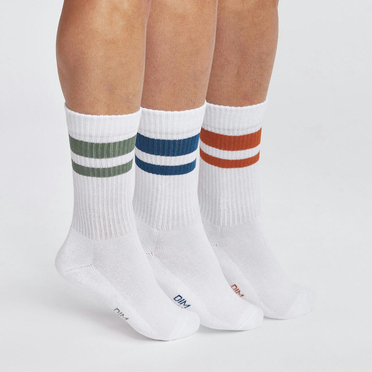 Lot de 3 paires de mi-chaussettes style sport