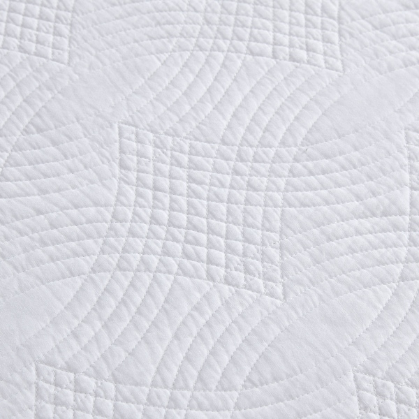 Laura Ashley Solid Trellis White Cotton Daybed Cover Set