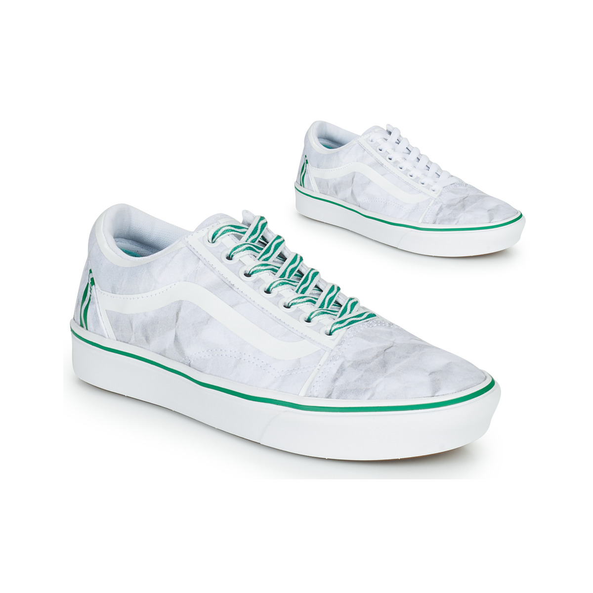 Vans - COMFYCUSH OLD SKOOL - White / Grey / Green