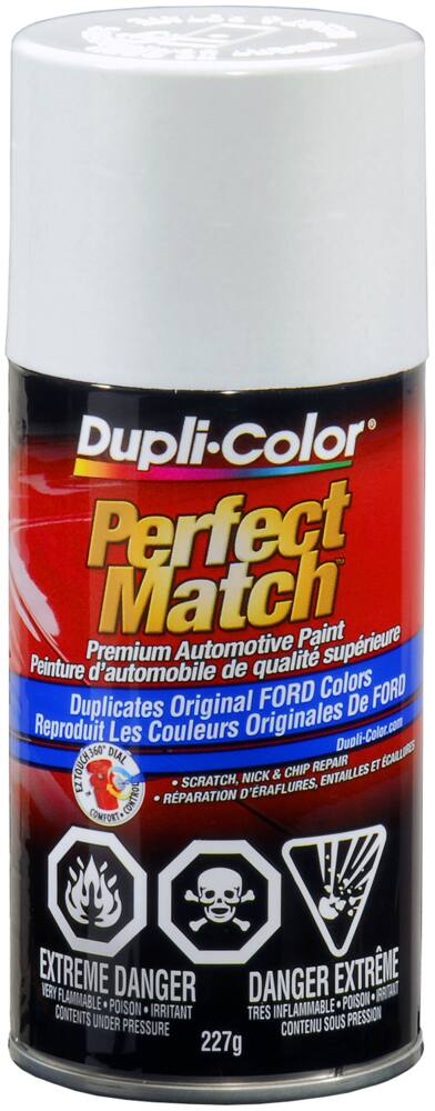 Dupli-Color Perfect Match Premium Acrylic Lacquer Automotive Aerosol Spray Paint, Oxford White (9L, A9, YO, YZ),  227-g
