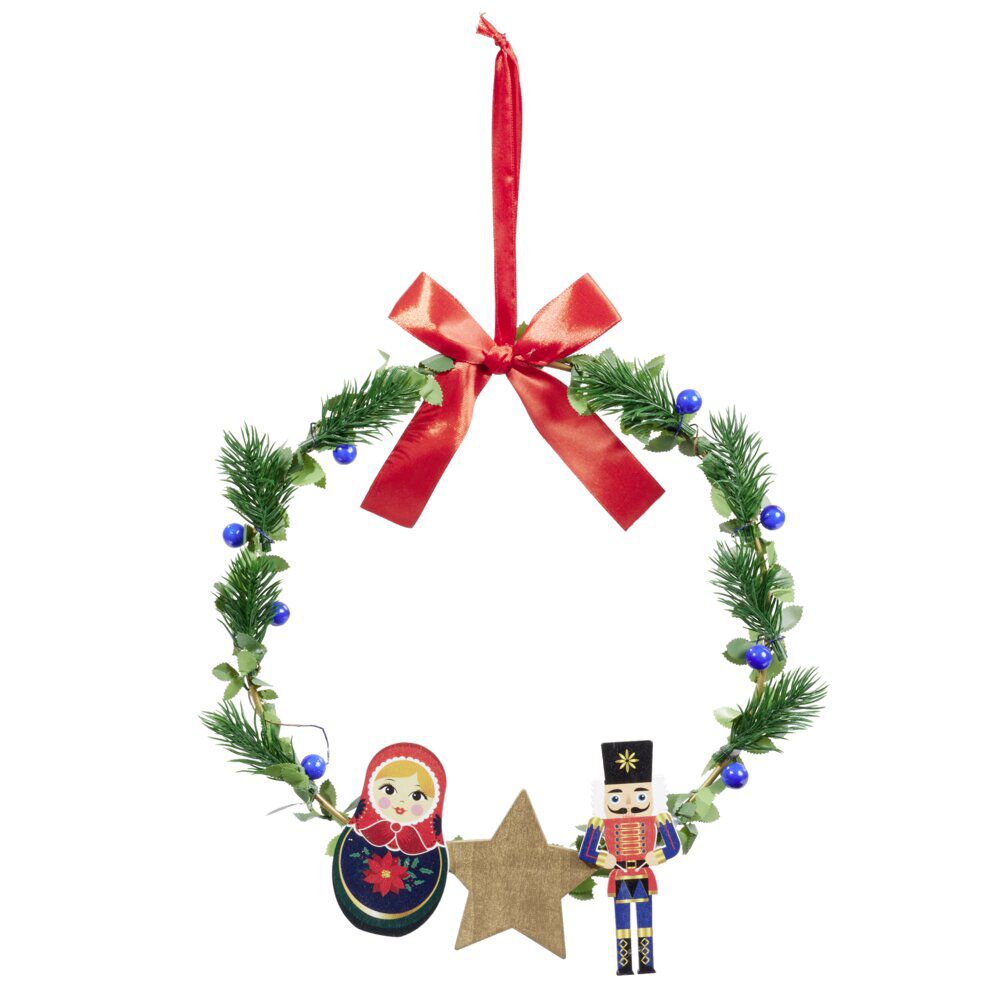 Couronne de No&euml;l Fantasia à suspendre H29cm