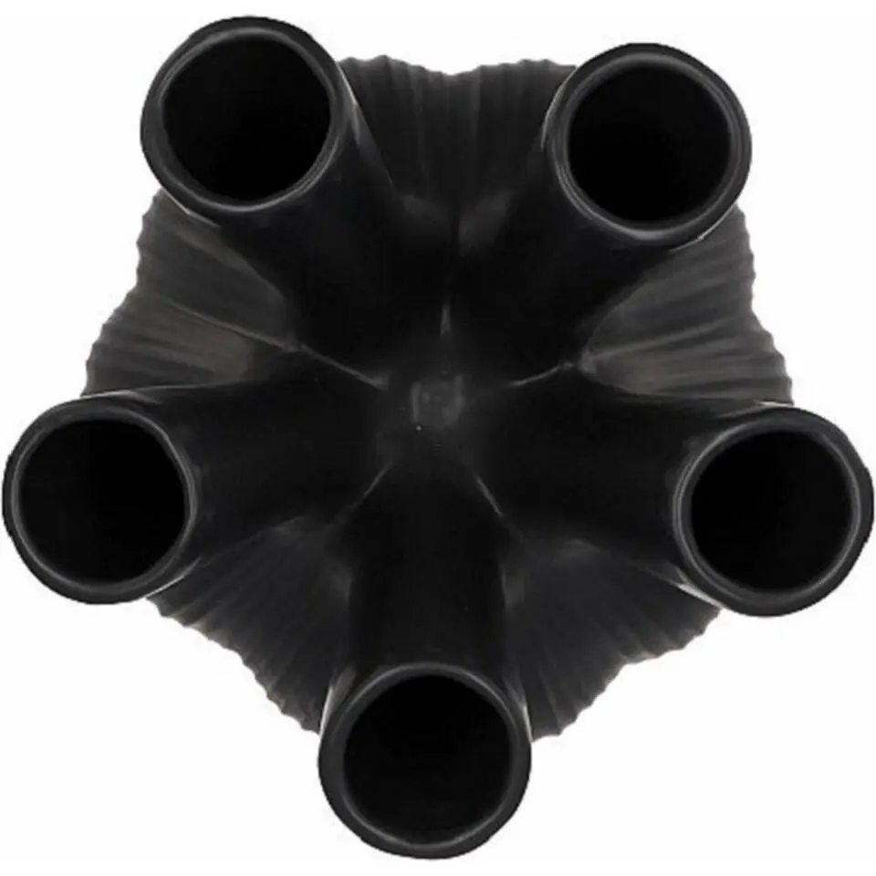 DK Design vaas Aglio straight - tulpenvaas - mat zwart - D19 x H25 cm