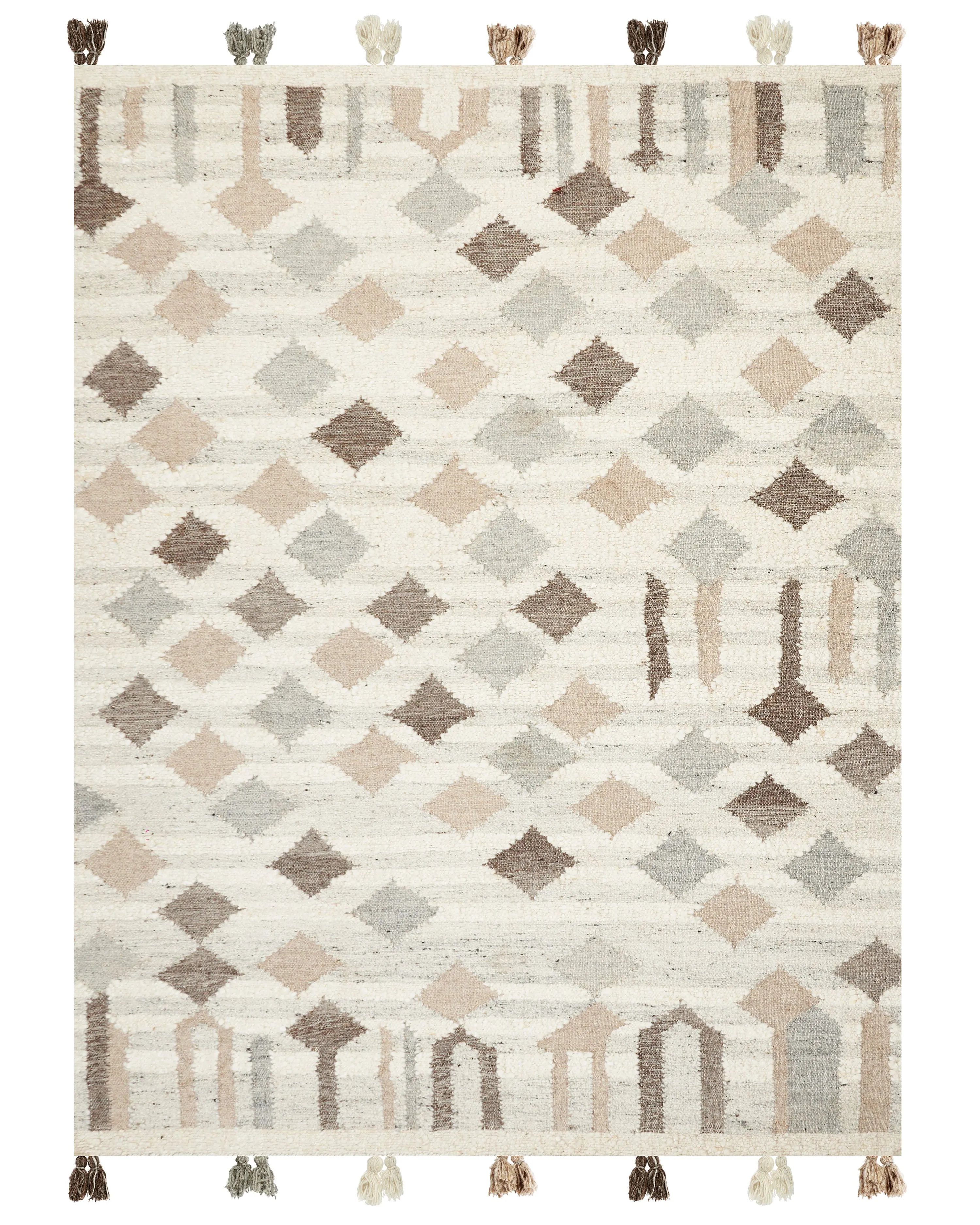 Rug KAGHTSRASHEN Beige 160 x 230 cm Wool Kilim
