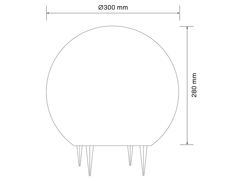 Kula ogrodowa Argento 30 cm biała