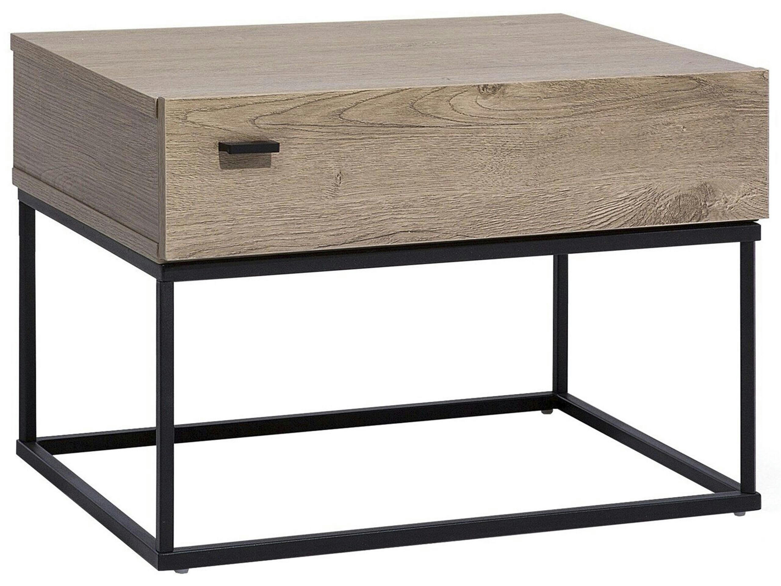 CAIRO - Table de chevet effet bois foncé