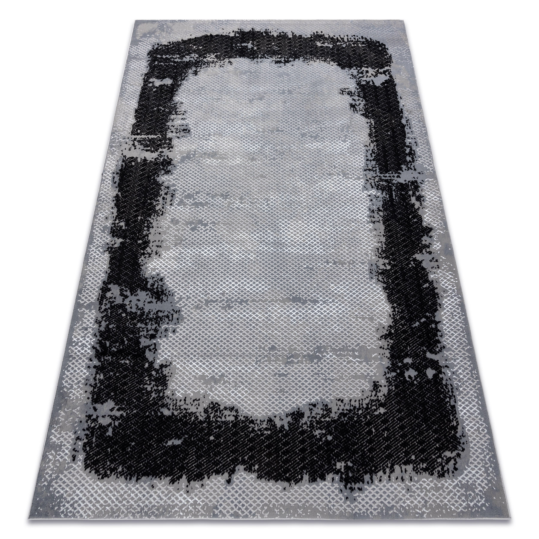 Dywan CORE A004 Ramka, Przecierany - Strukturalny, dwa poziomy 80x150 cm