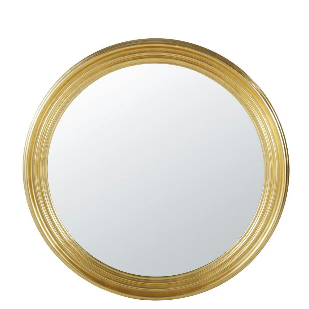 GABIN - Miroir rond à moulures dorées D120