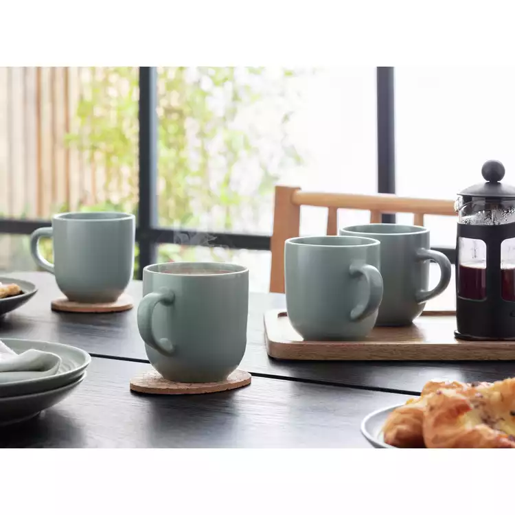 Habitat Set of 4 Mugs - Matte Green