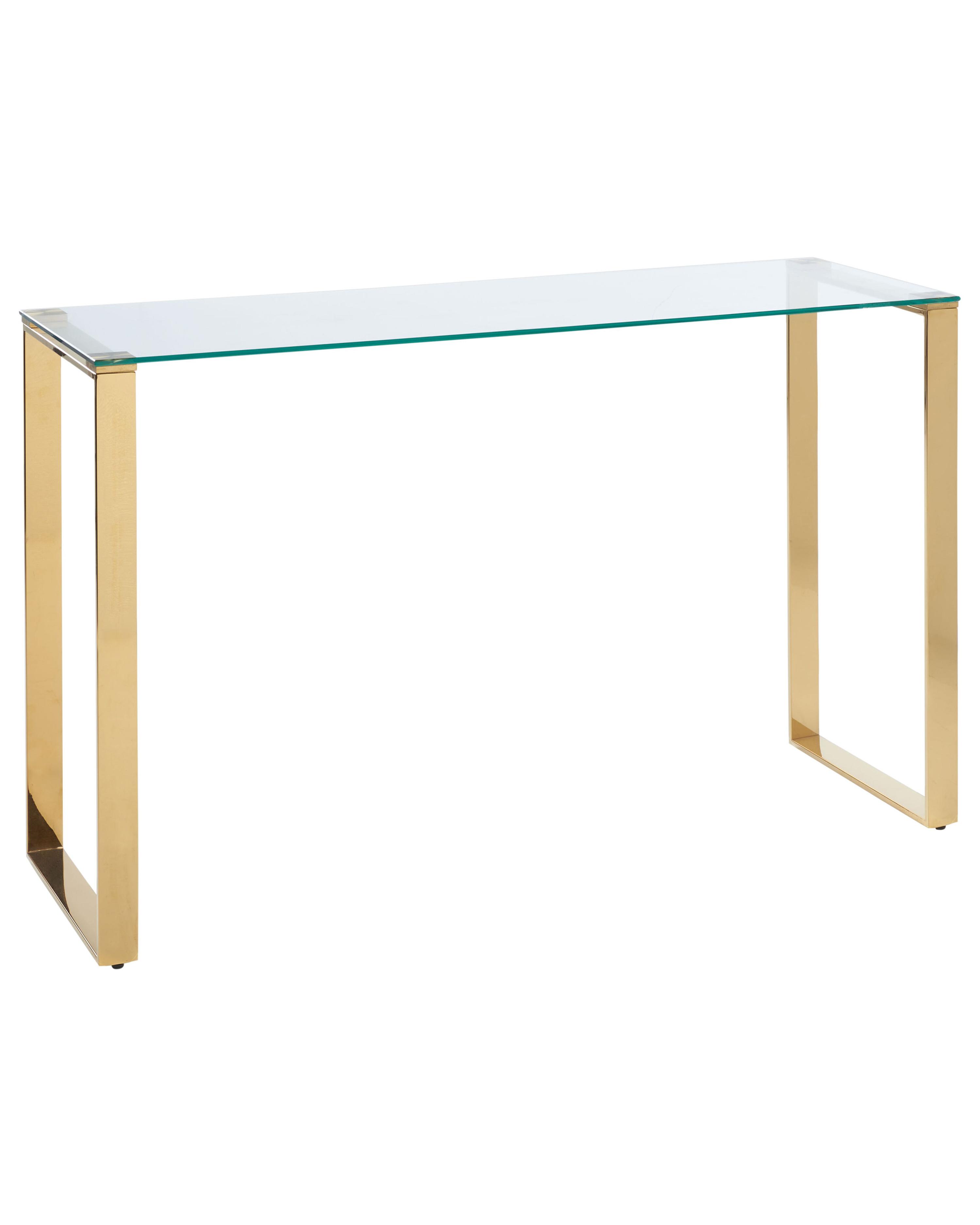Coffee Table TILON Tempered Glass Gold