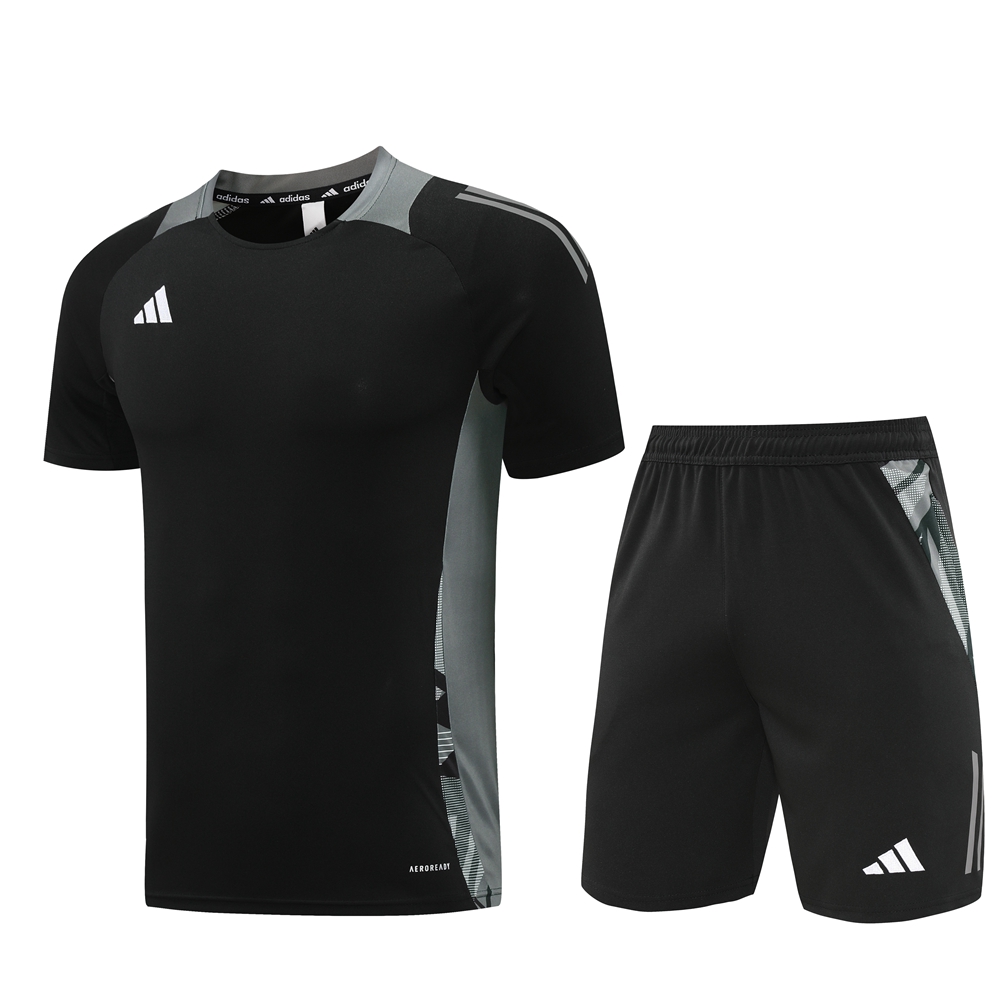 Adidas Short Sleeve Training Jersey Set - AD08- Black