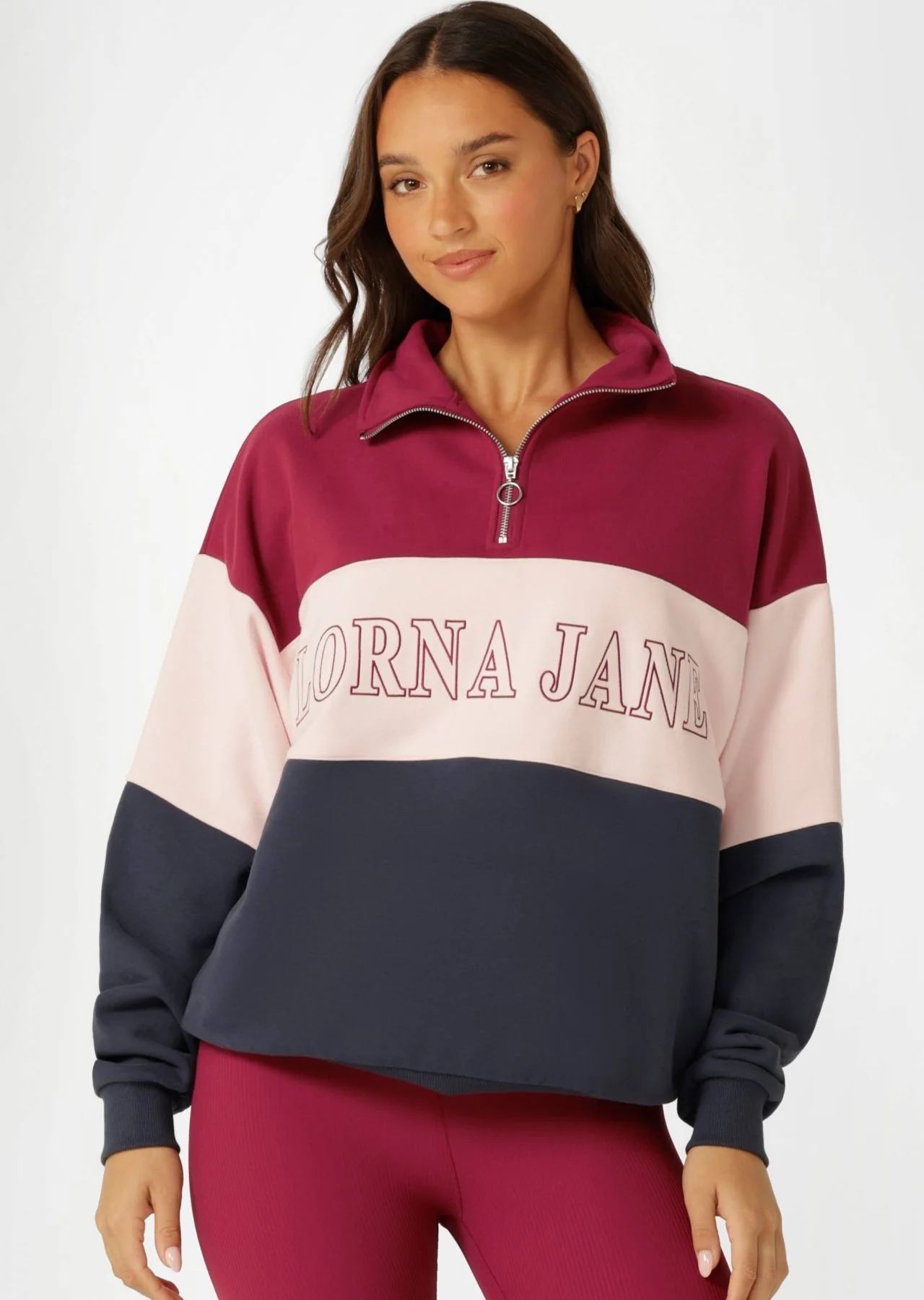 Sidelines Panelled Quarter Zip Sweat