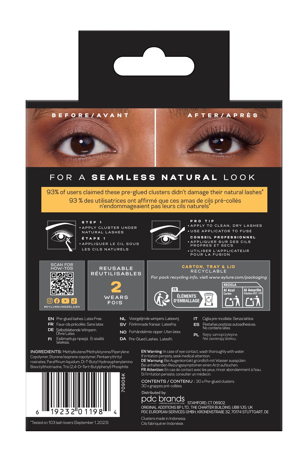 Eylure Underlash Pre-Glued - Natural Clusters 20g