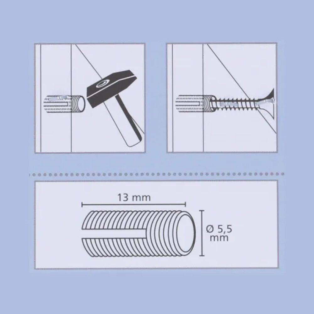 PLASTPLUGG SUKI Ø5,5X13MM 40STK