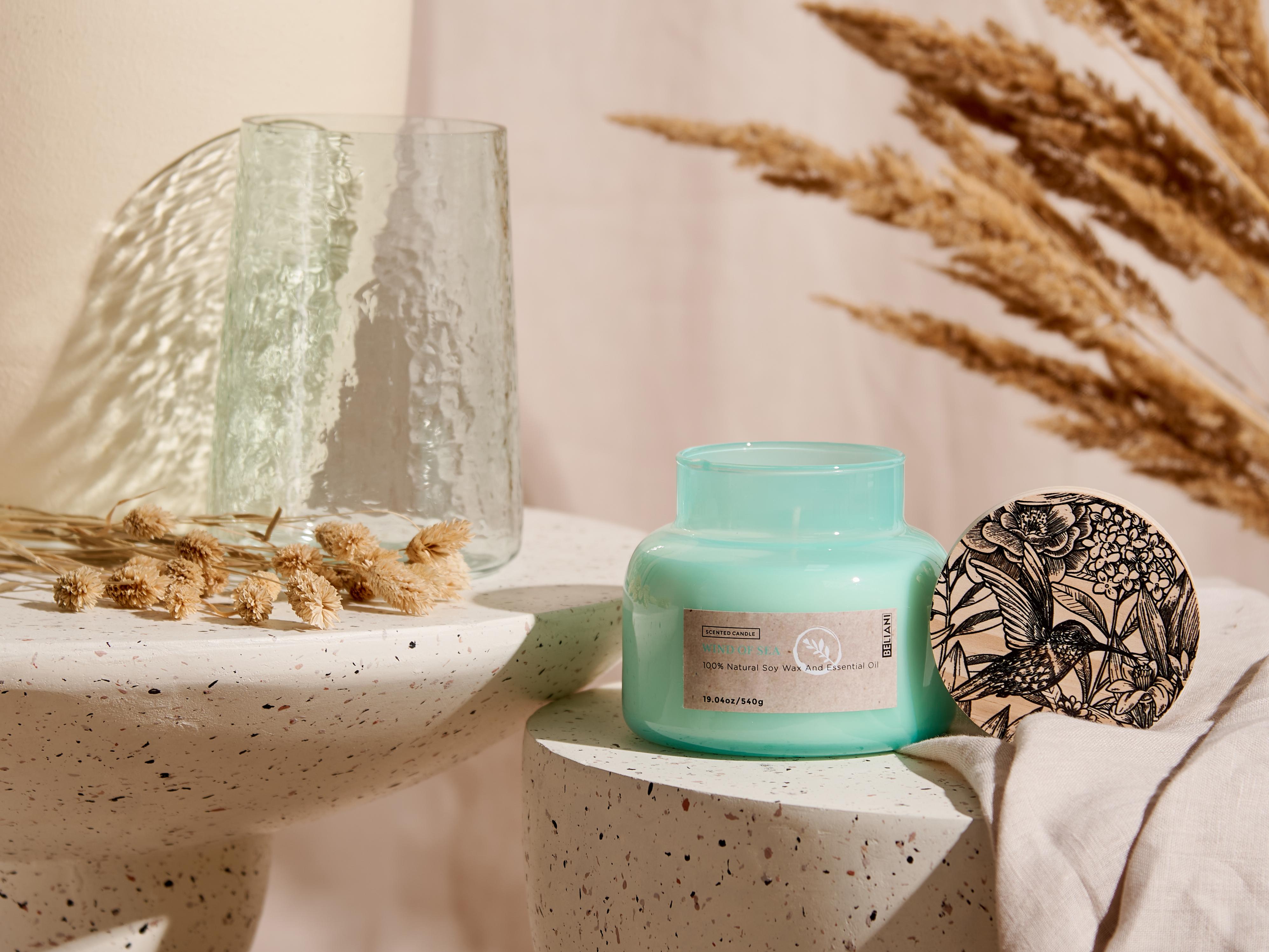 Scented Candle DELIGHT BLISS Soy Wax Fresh Notes