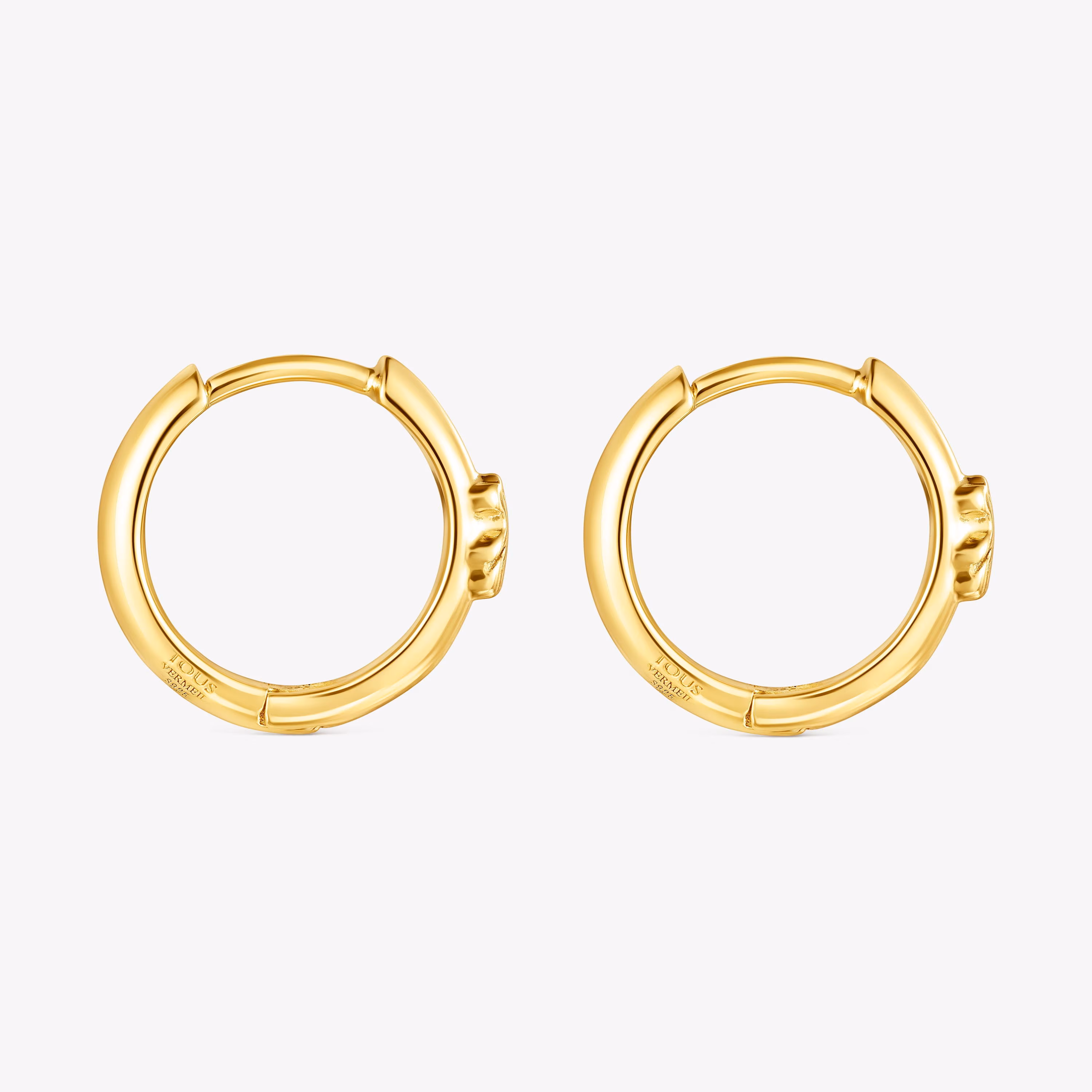 Pendientes aro oso con baño de oro 18 kt sobre plata TOUS Basics