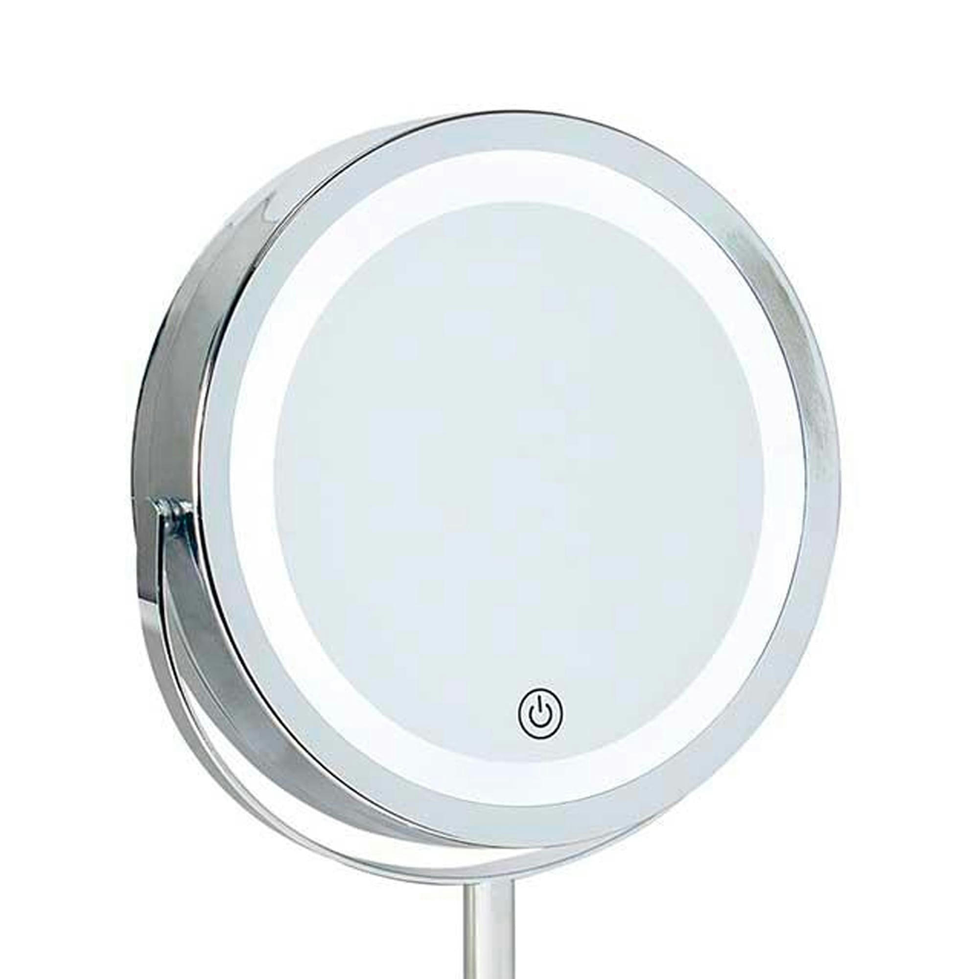 - Miroir grossissant x5 lumineux rond sur pied