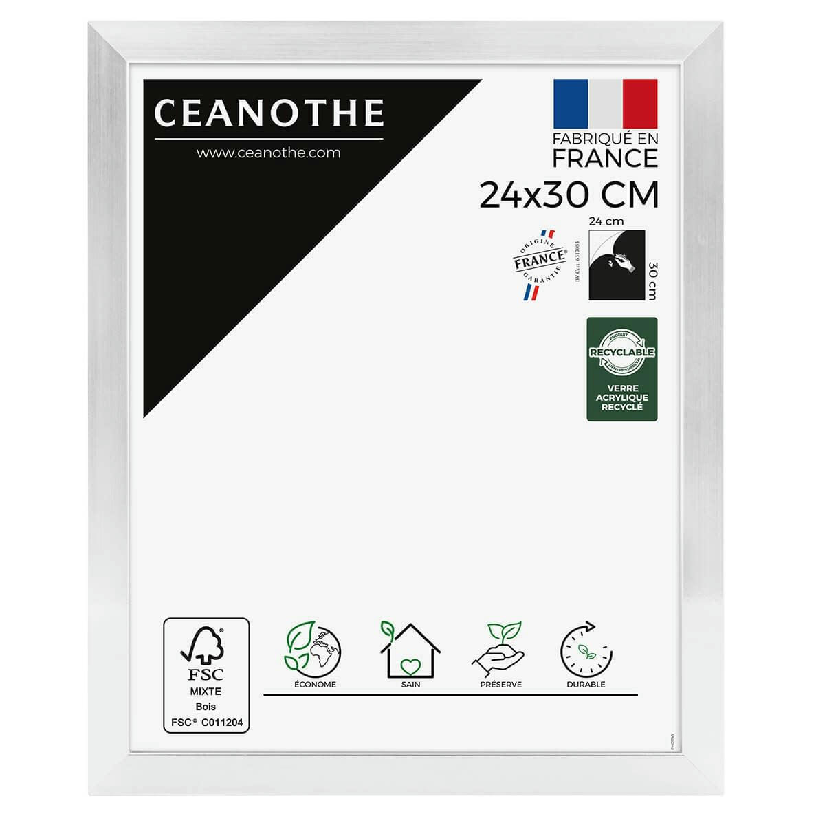 PRECIOUS - Cadre photo acier 24x30 cm résine recyclée