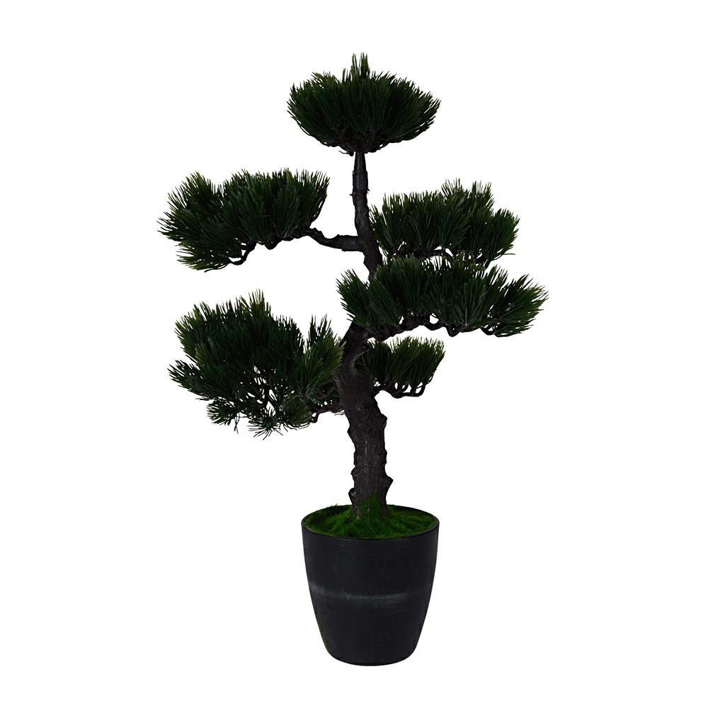 Sztuczne drzewko Bonsai 50 cm wzór 4 ciemny zielony