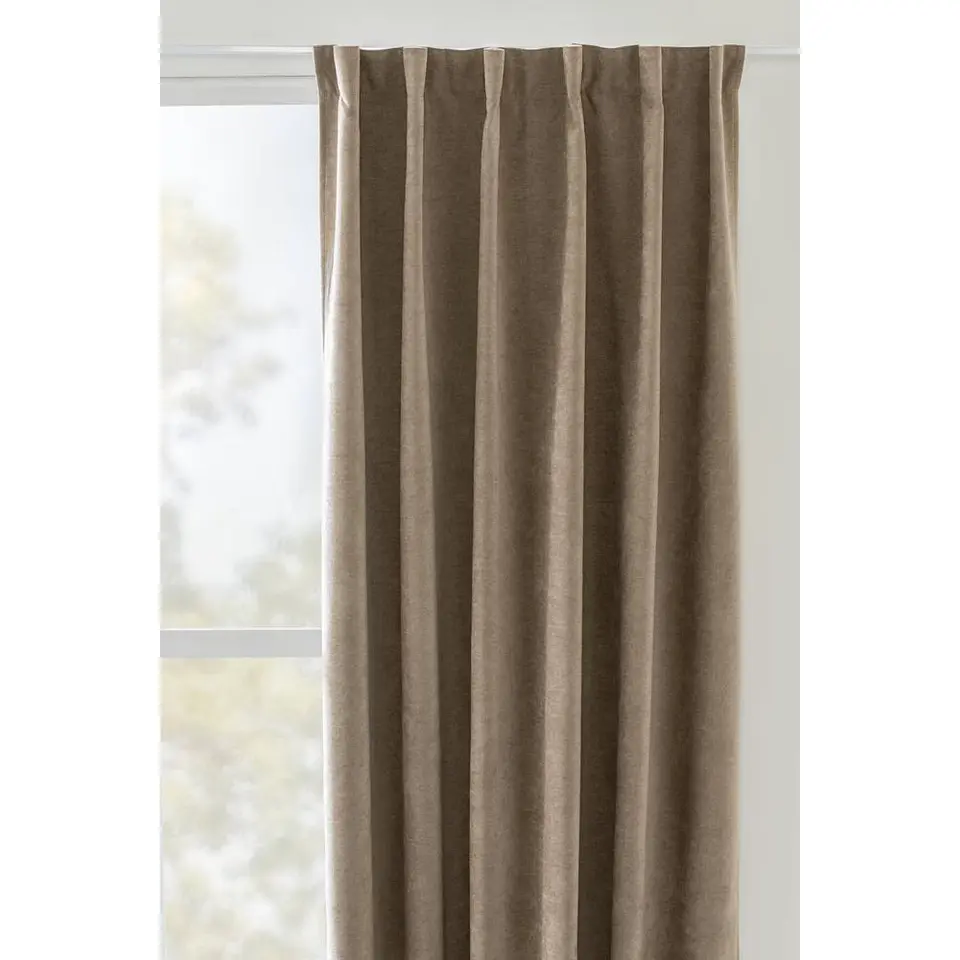 Gordijn Fabian - bruin - 135x280 cm (1 stuk)