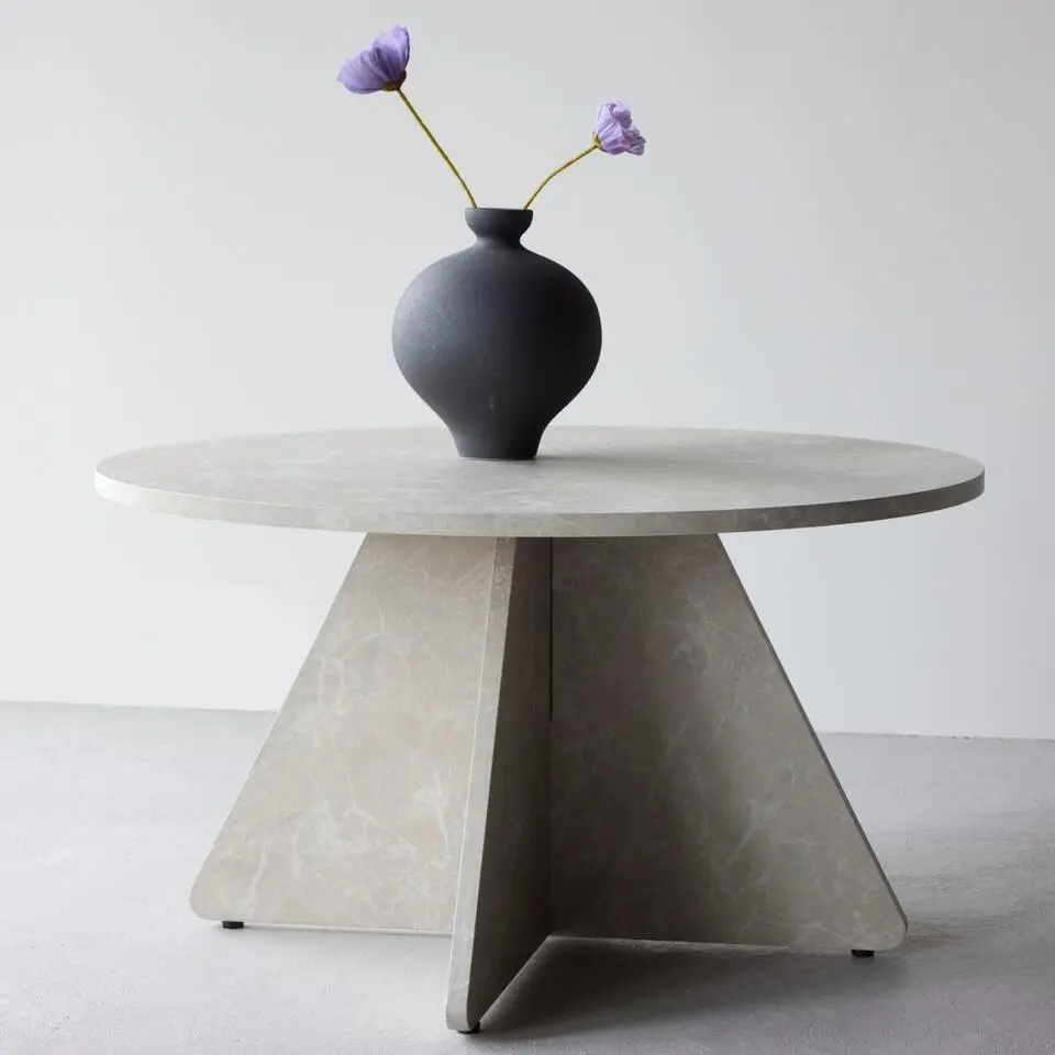 Salontafel Rond - Beige MDF - 80x80x45cm - Bootcut