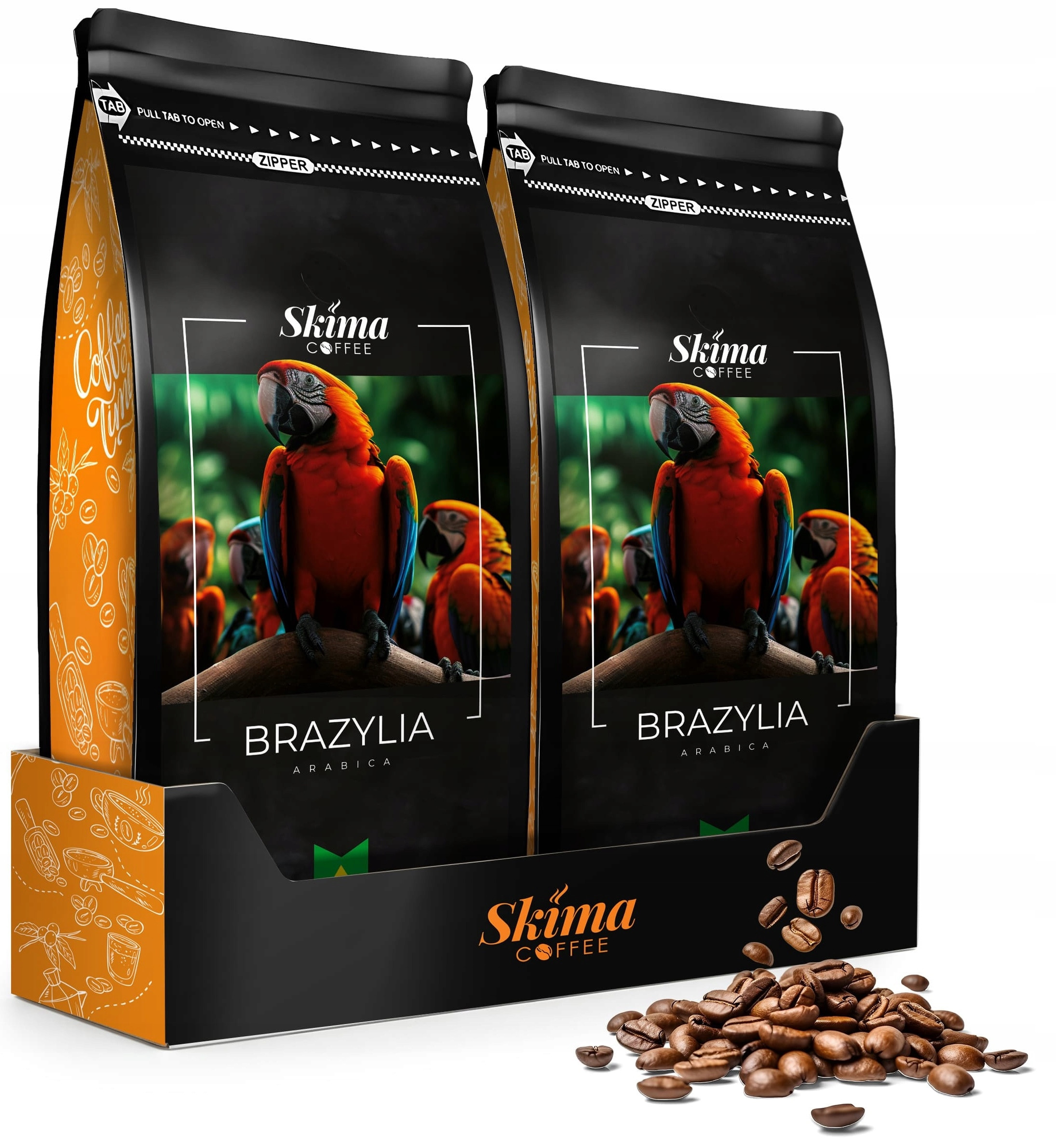 Kawa ziarnista 1kg x2 Brazylia 100% Arabica Świeża do ekspresu