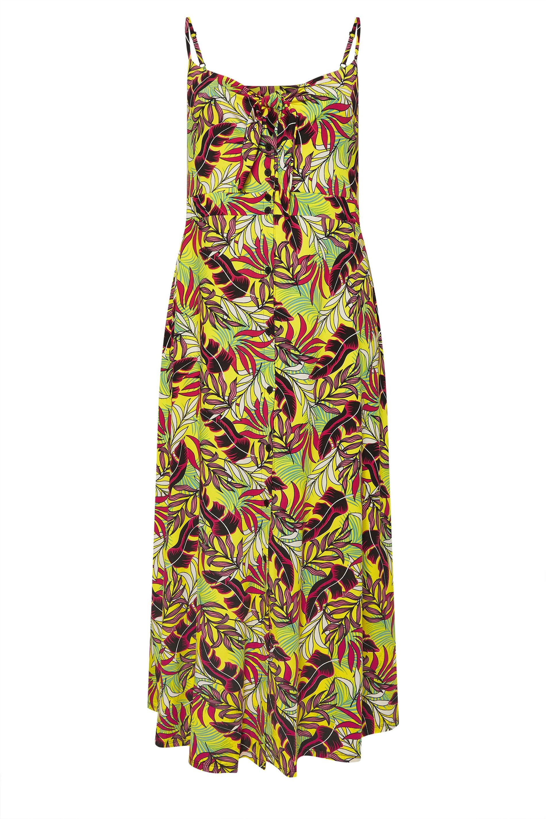 Yours Tropical Leaf Print Maxi Dress