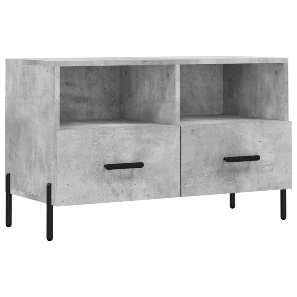 Szafka pod TV szarość betonu 80x36x50 cm