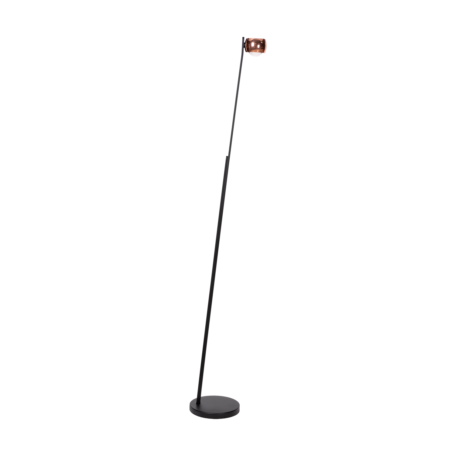 Atmooz Moab Vloerlamp – 25x23 cm – Zwart – 163cm – 2 Lichtpunten – LED