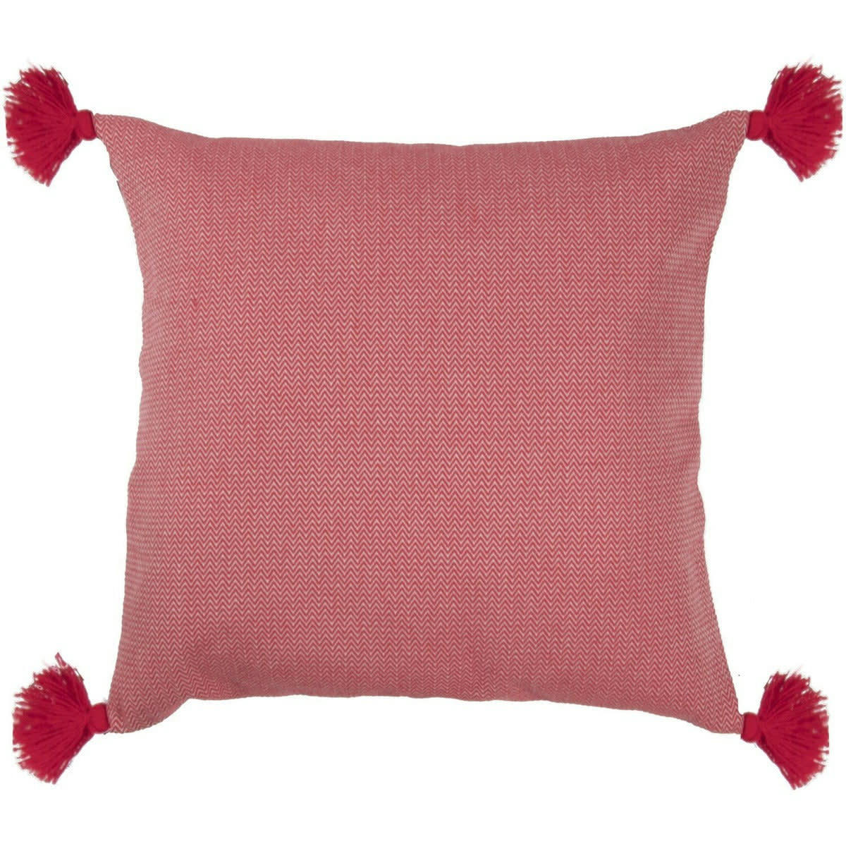 STOCKHOLM - Housse de coussin carré coton  50x50 rouge