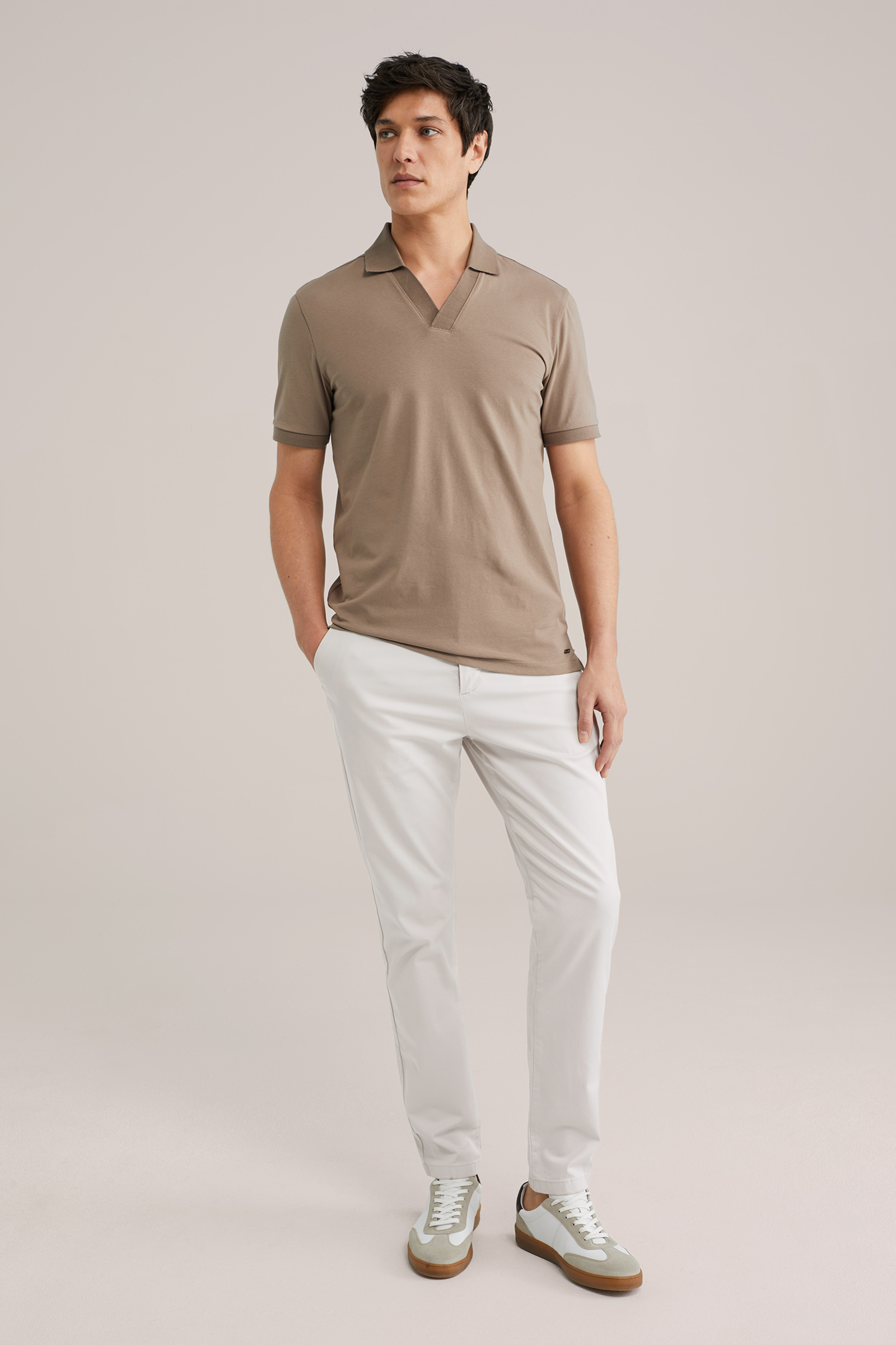 Heren Slim fit polo met kraag