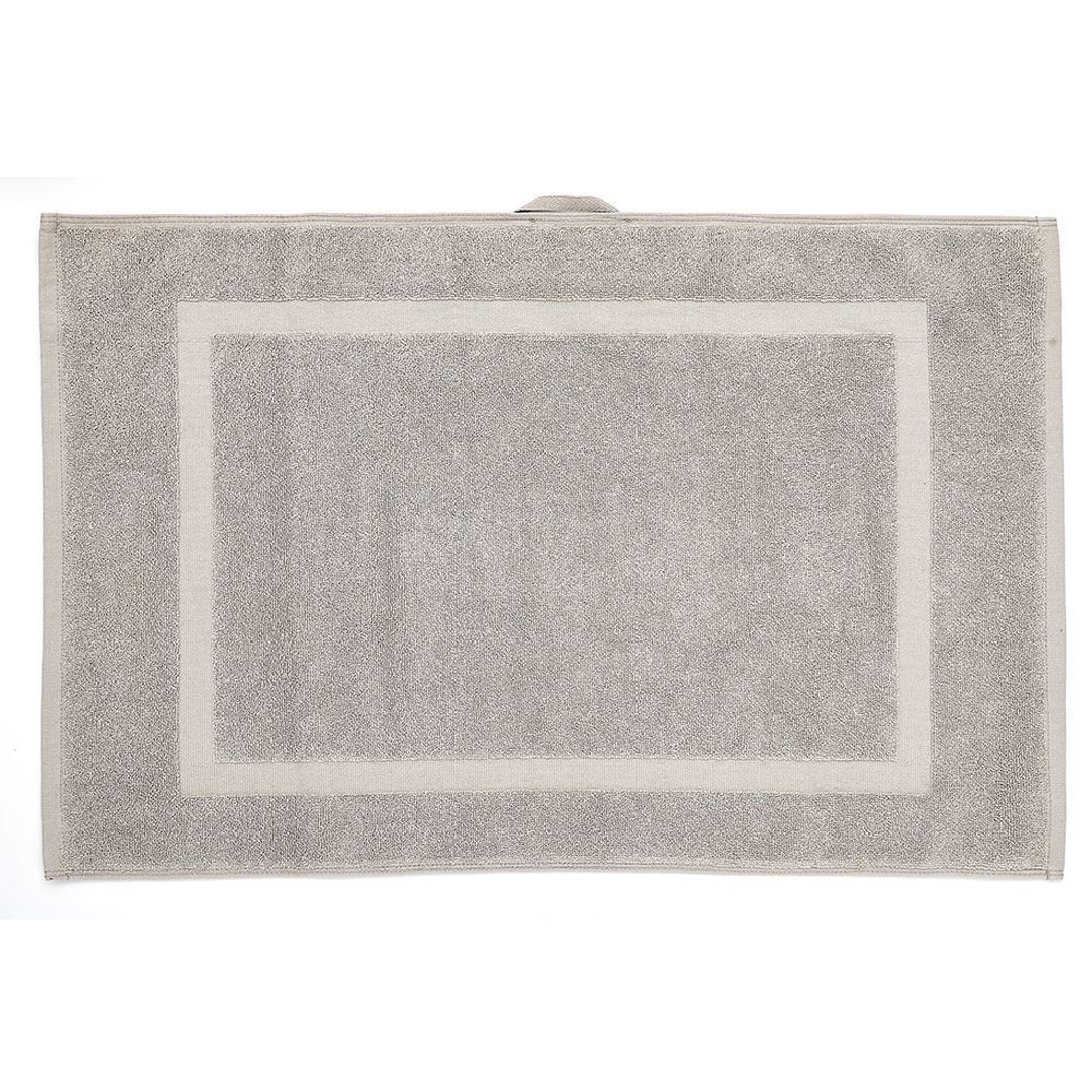 Tapis salle de bain coton taupe 40x70cm