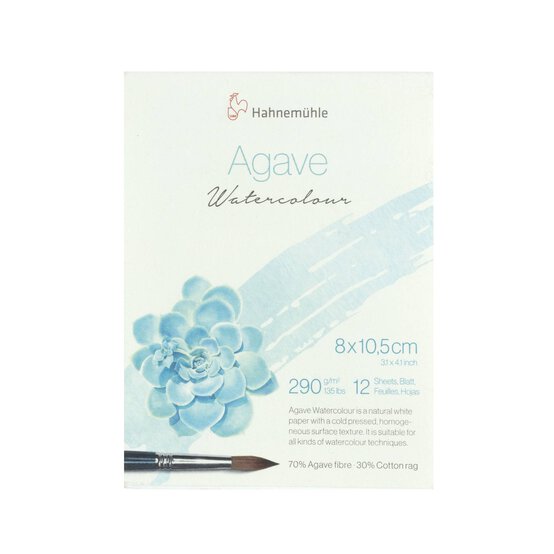 Hahnemuhle Agave Watercolour Pad 8cm x 10.5cm 12 Sheets