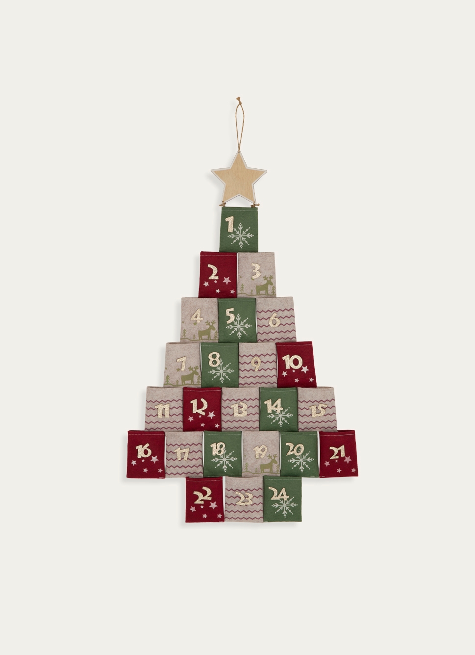 CALENDRIER DE L'AVENT SAPIN rouge