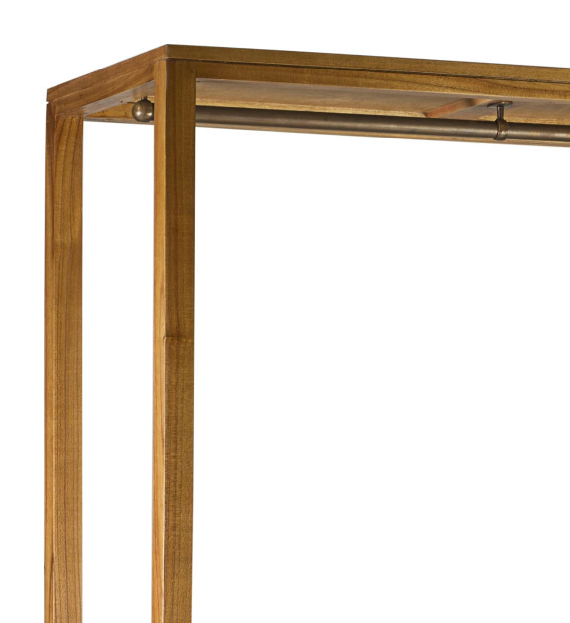 MADHU - Portant en bois de mindi et métal noir H190