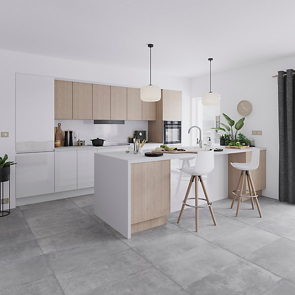 Bande de chant pour joue de finition GoodHome Chia chêne clair Ep. 0.53 mm x L. 10 m