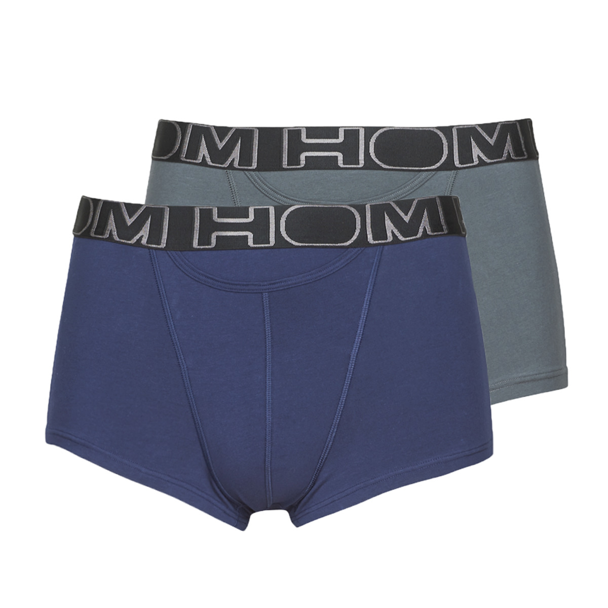 Hom - HOM BOXERLINES BOXER BRIEF HO1 PACK X2 - Grey / Marine