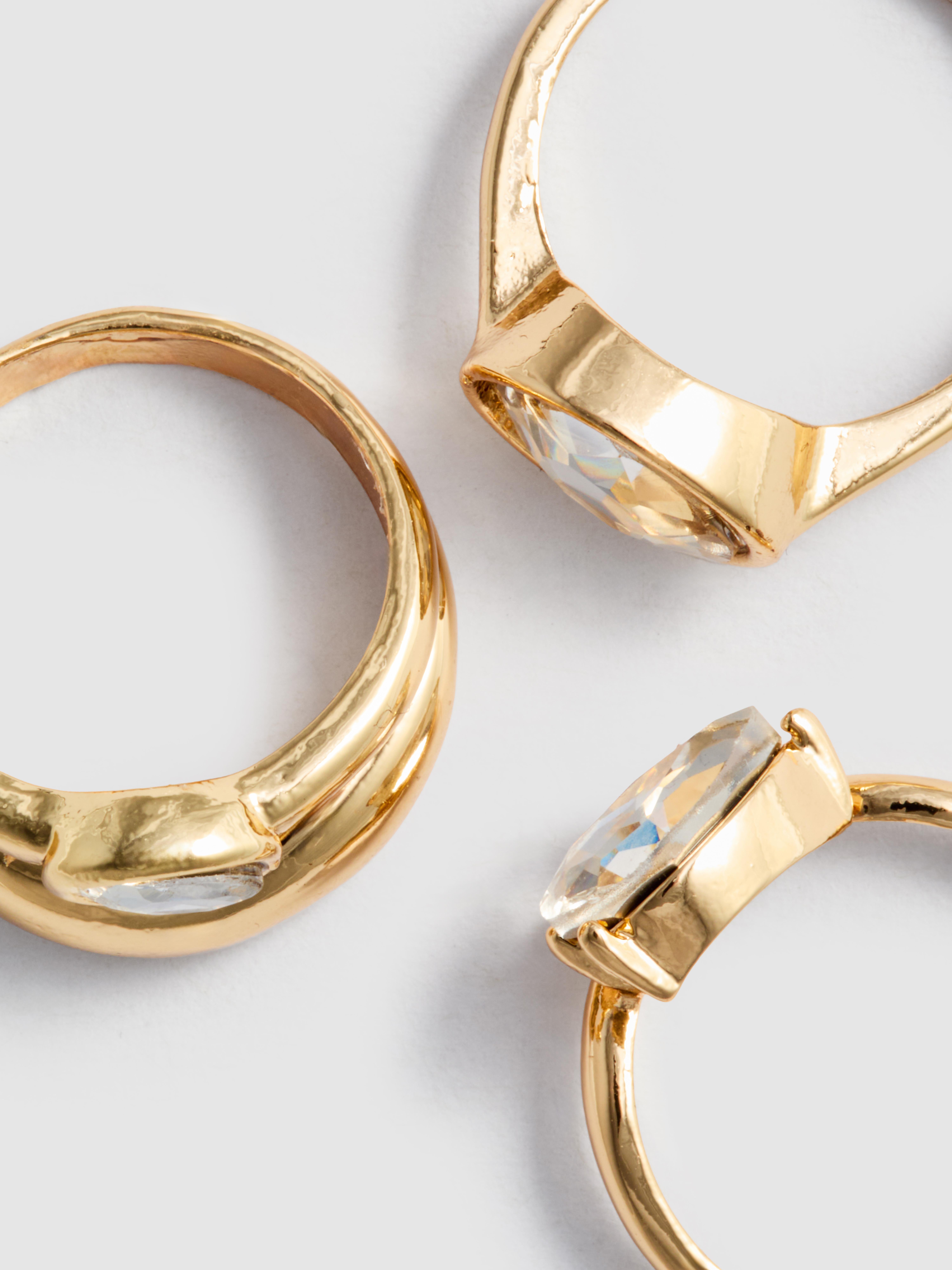 Paula Echevarría 3pk Mixed Design Rings