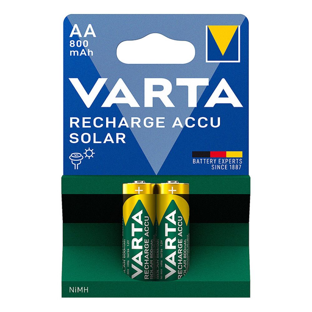 BATTERI VARTA RECHARGE ACCU SOLAR AA 800MAH 2STK