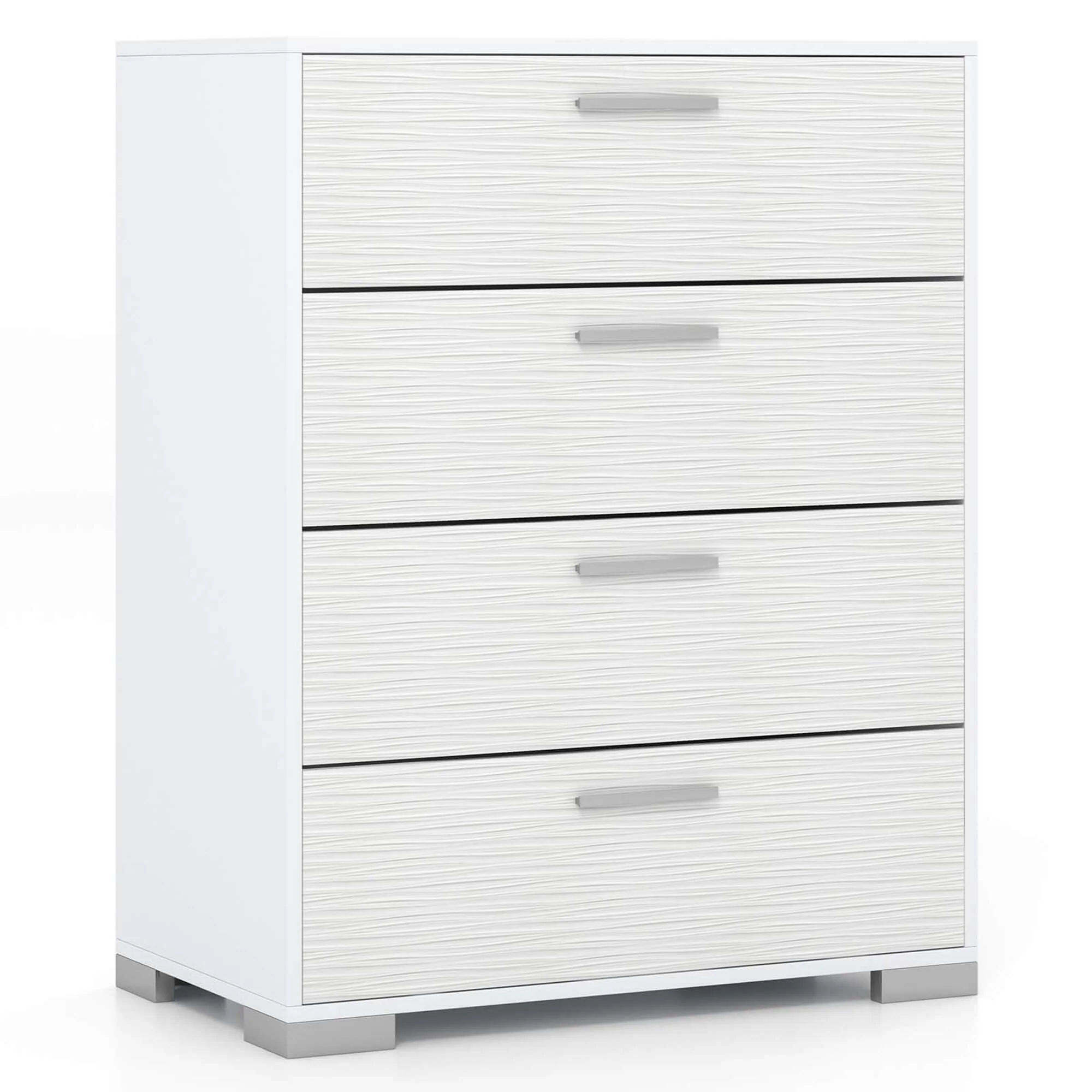 Costway 4 Drawer Storage Cabinet with Metal Legs & Handles