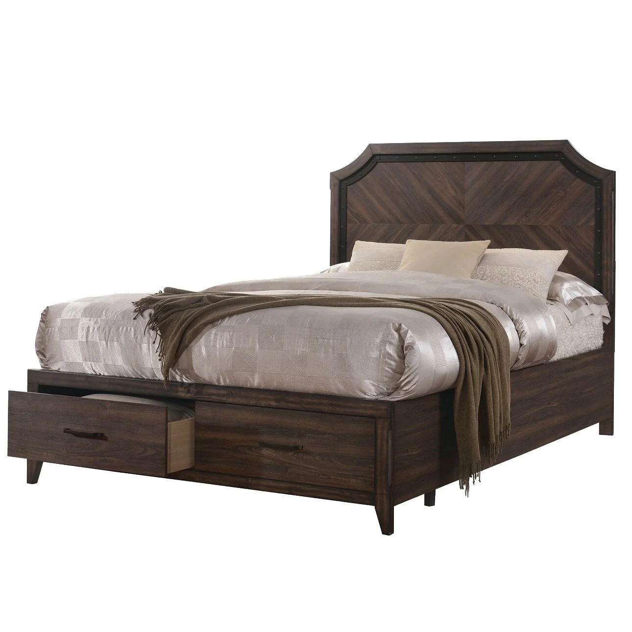 Richmond Rustic Dark Grey Oak 4-piece Bedroom Set