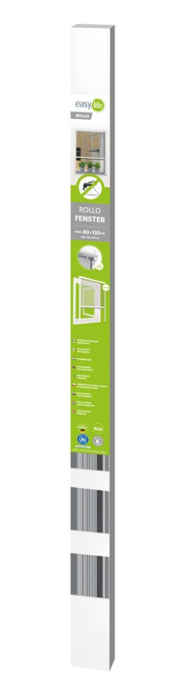 INSEKTSNETT EASY LIFE VINDU ALUMINIUM 80X130CM HVIT