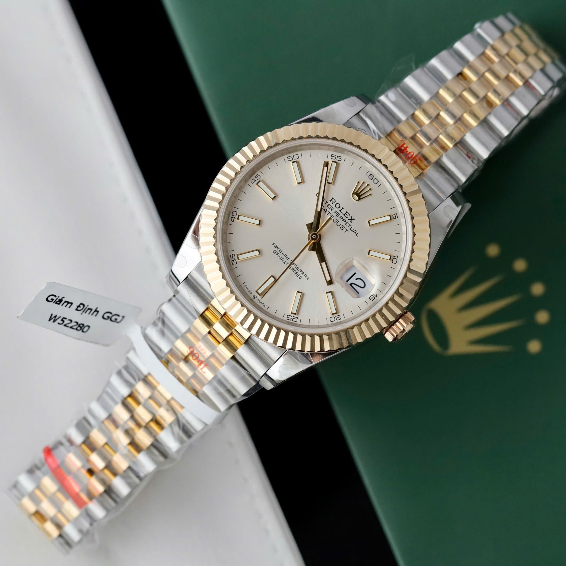 Rolex Datejust SS/YG Plated White Dial 41mm Jub Super Clone