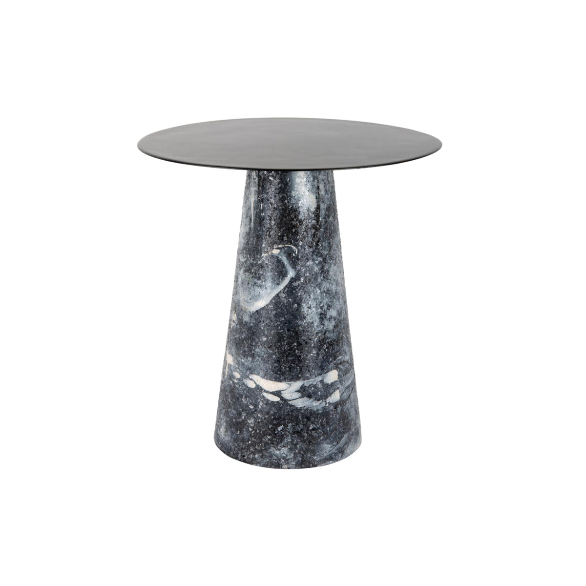 Leitmotiv bijzettafel Mosaic Marble High - zwart - 40x40x42cm