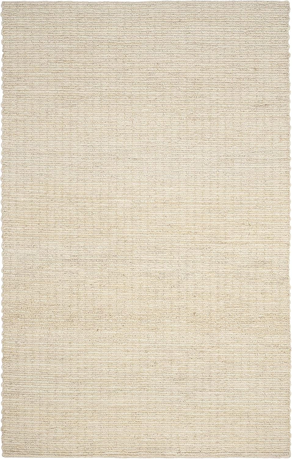 SAFAVIEH Area Rug 5x8 - Natural Fiber Collection - Ivory, Handmade Jute, Farmhouse Style, Chunky Textured Thick Pile (NF750A)