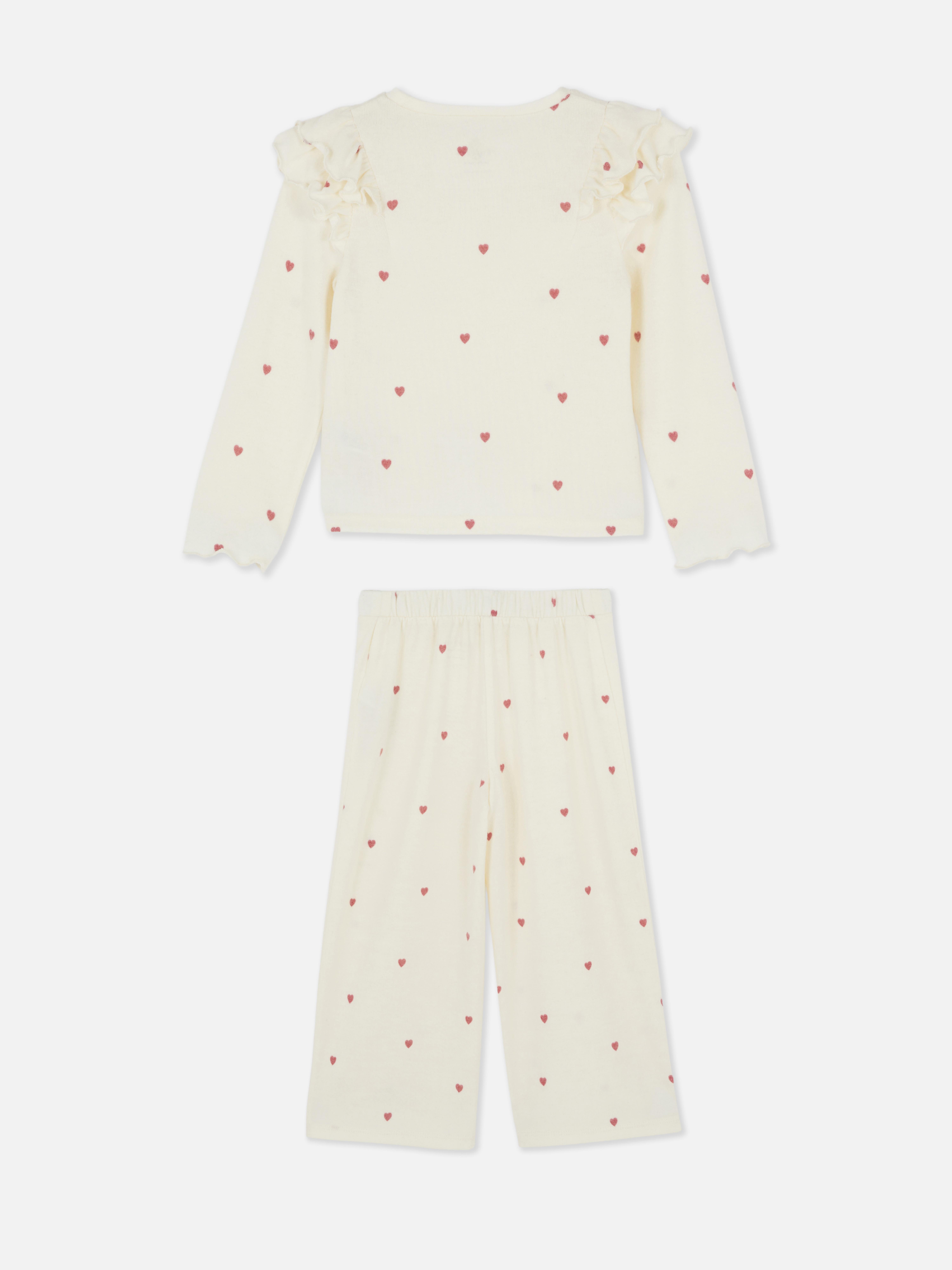 1.5-8yrs | Printed Ruffle Long Sleeve T-Shirt and Leggings Set