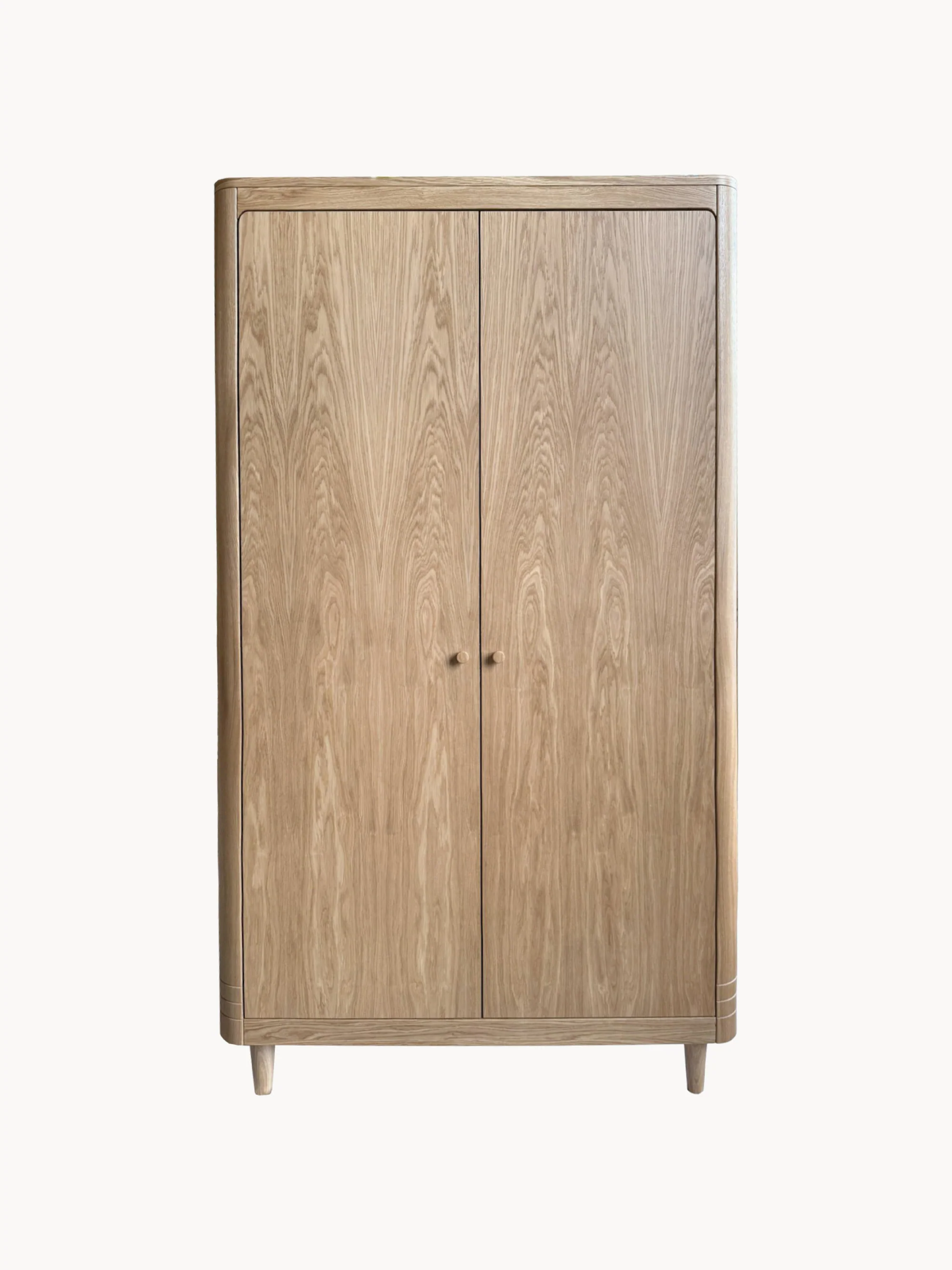 Kompakt-Garderobe Nature aus Eichenholz, handgefertigt