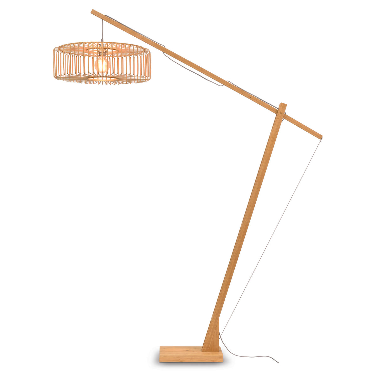 GOOD&MOJO vloerlamp Bromo - bruin - Ø60cm