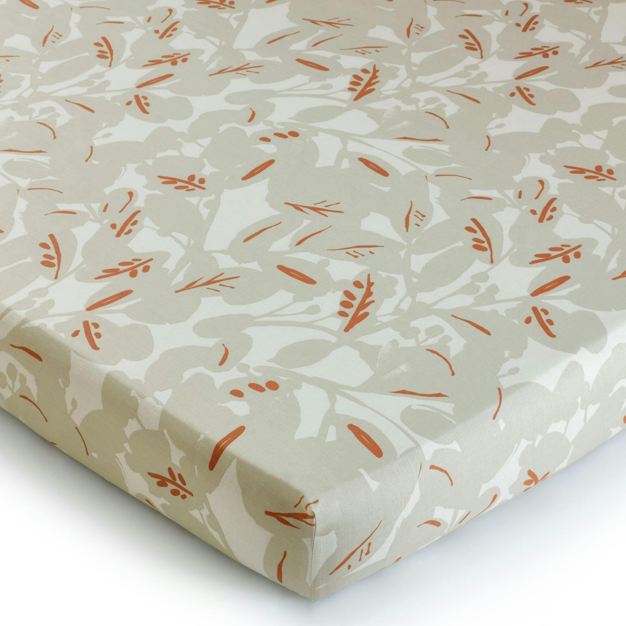 ROSELIERE - Drap-housse 160x200x28 bleu vert en coton