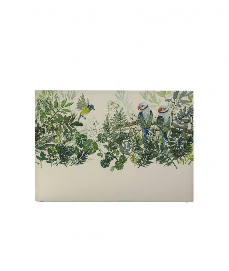 LES INSÉPARABLES - Tête de lit avec housse Vert 160 cm