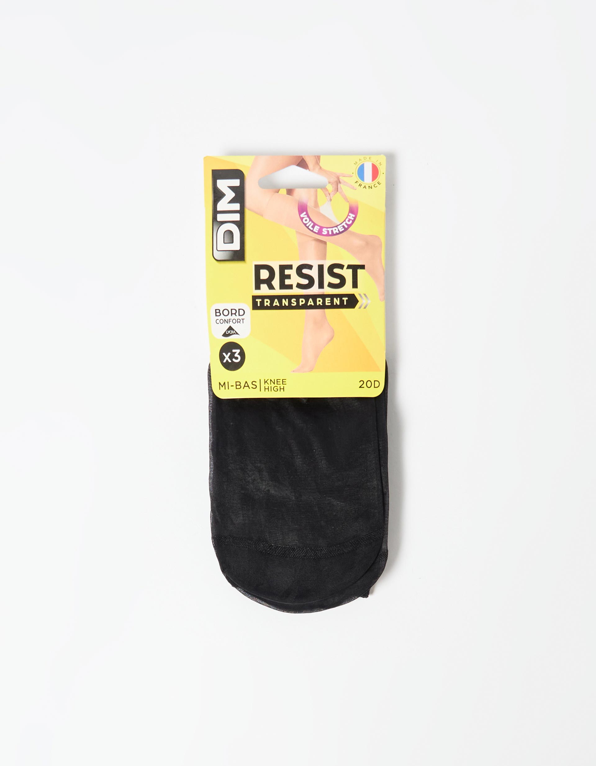 Pack 3 Pares Meias 20DEN 'DIM', Mulher, Preto